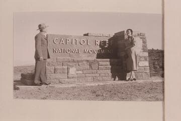 Charles and Mrs. Kelly (Harriette). With Christmas card of 1958