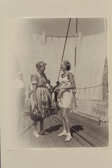 Margaret and Shirley Marston at Hoover Dam