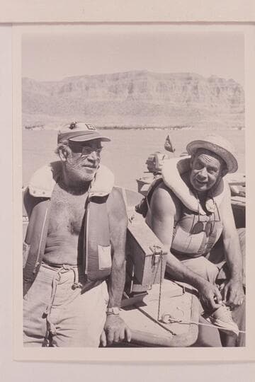 Dock Marston and Chuck Richey. Left bank below Pierce Ferry, Lake Mead