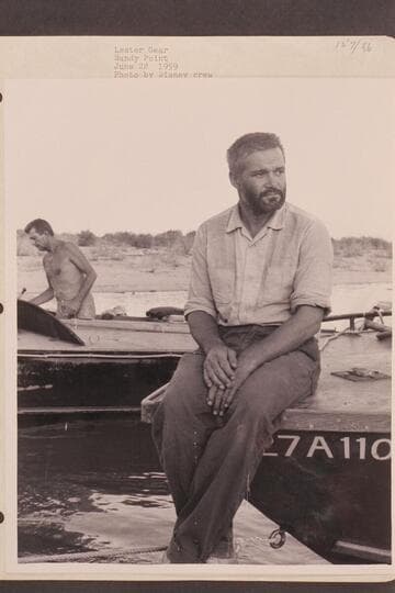 Lester Gear. Sandy Point. Doc Hill in background