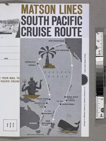 Matson Lines South Pacific cruise route