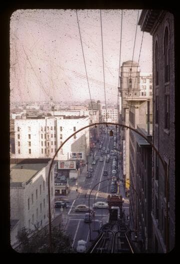 Angels Flight looking down 3rd Street
