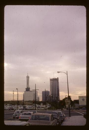 View of downtown's telephone tower and Crocker Citizens Bank