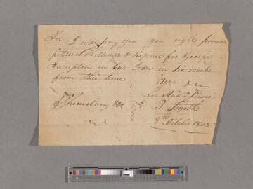 Requisition for bar iron by Andrew Lewis and B. Smith