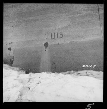 Core drill hole upstream face Dam 1