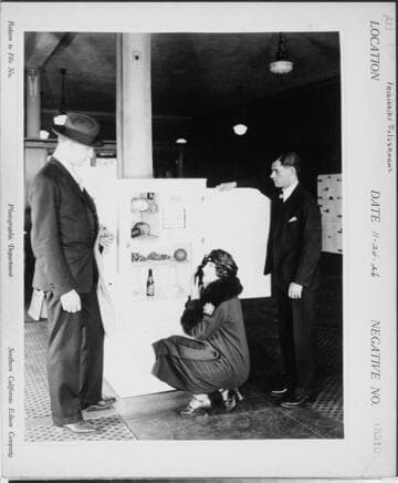 A3.1 - Appliances miscellaneous - Stills taken at Frigidaire Sales Rooms customers looking at refrigerators