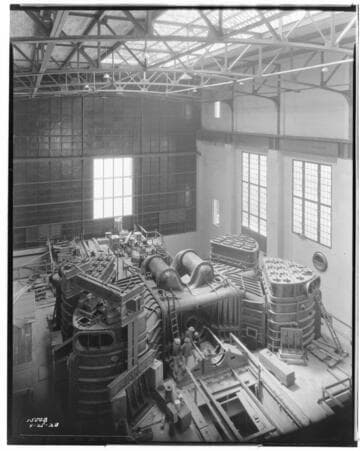 Long Beach Steam Station, Plant #3 - Installing Turbo