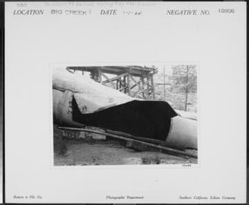 Big Creek Powerhouse #8 - Penstock #8 failure: Kellogg Pipe #38