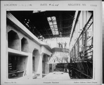 Long Beach Steam Station, Plant #2 - 20 ton generator part on crane