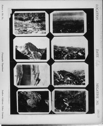 Unidentified images - Copy of 8 small prints for H. W. Dennis mountain back