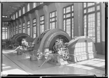 Big Creek Powerhouse #1 interior with two units on the generator floor