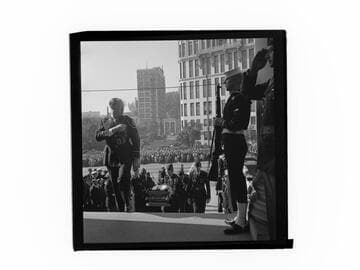 Funeral for World War II servicemen, downtown Los Angeles