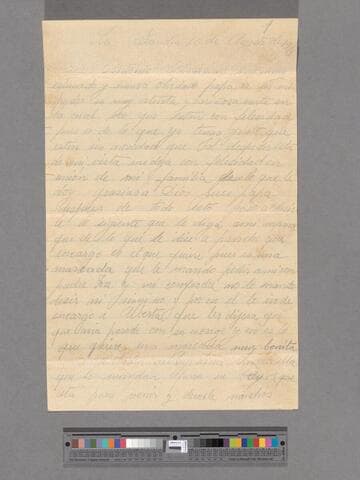 Letter from Ysidro Alvarado (La Sandia) to Antonio Alvarado (Reseda, California)