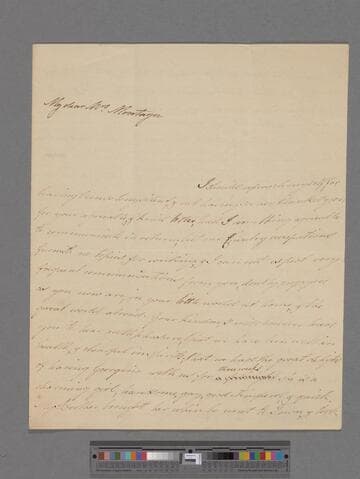 Bathurst, T. Letter to Elizabeth (Charlton) Montagu