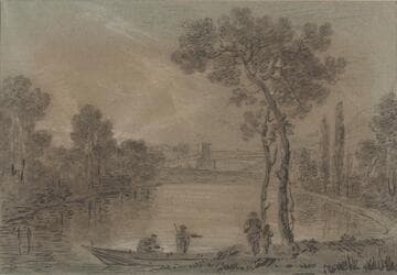 River Landscape with Fishermen