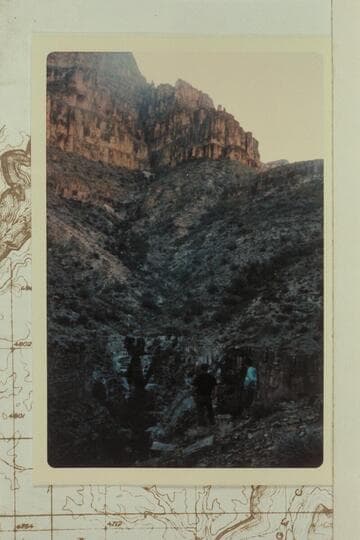 Spring in upriver fork of 234 Mile Canyon found by Ervin in 1931