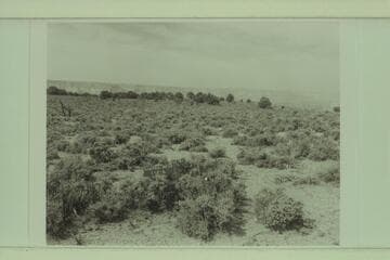 Southwest from southern tip of Fishtail Mesa. From angle No. 1 as shown on aerial map. Sent by Flagstaff Station 1962, Oct. 16; Ref. 4210