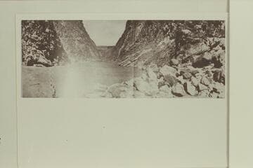 Granite Wall Dam Site, Grand Canyon; about 2 miles above Bright Angel