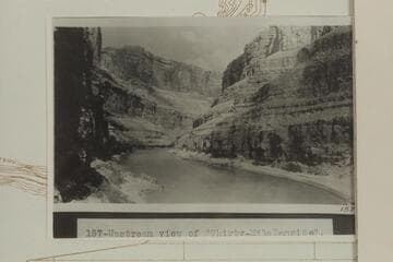 Upstream view of Thirty Mile Damsite, noon