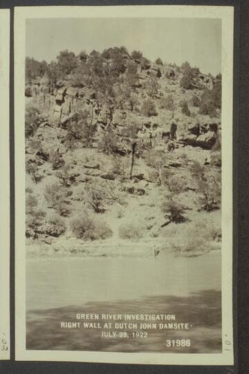 Green River Investigation: Right Wall at Dutch John Damsite