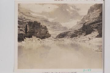 Downriver from lunch stop of 1934, July 29, below Fossil Rapid in the Tapeats at Mile 125.6