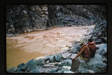 Lower drop in Bridge Canyon Rapids, Mile 235.2