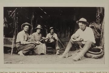 Tom and Allie Caffal who were running the Bar Z ranch at Lees Ferry, a hand who was helping Tom with the hay and Charles Spencer