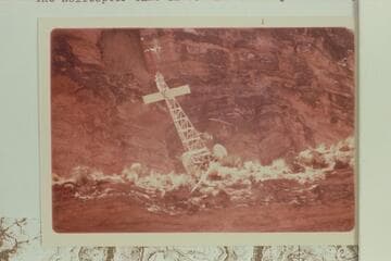 Helicopter on top of Royal Arch. It came in to take out injured Harvey Butchart