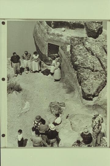 Unveiling of Nevills plaque. Goldwater, Masland, Joan, Sandra, Mary Abbott, Mae Nevills