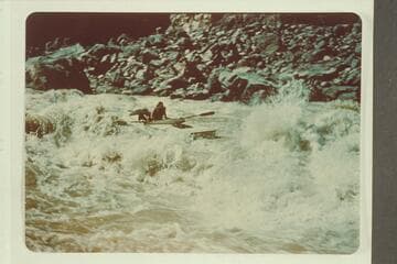 Garth Marston in Horn Creek Rapid. Bright Angel gauge: 11,400 cfs