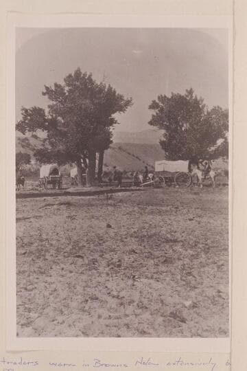 "Views on the Green River", Brown's Park Series. Drover's camp in Brown's Park