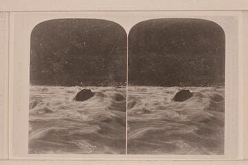 Copy of stereo in Huntington Library. No. 53: "Views on the Green River," Canon of Lodore series, where it is captioned "Boulder Falls."