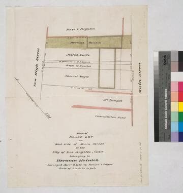 Map of House Lot on West side of Main Street.; Herman Heintch