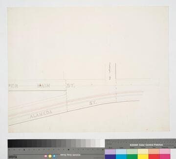 Proposed route described in the application of I.W. Hellman for a franchise for a Street Rail