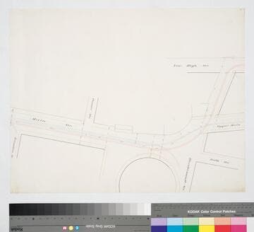 Proposed route described in the application of I.W. Hellman for a franchise for a Street Rail