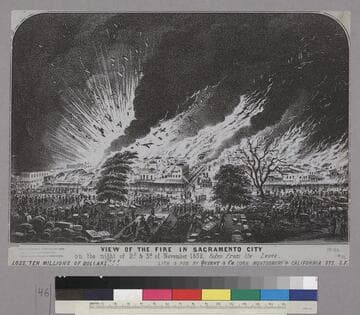 View of Fire in Sacramento City