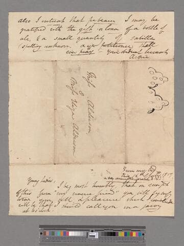 Opie, Amelia (Alderson). Letter to Sarah (Alderson) de Barbot & Eliza (Alderson) Briggs
