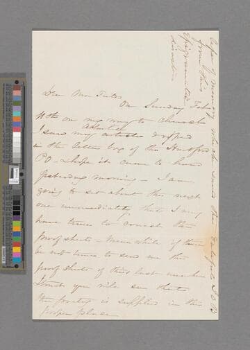 Stowe, Harriet Beecher. Letter to James Thomas Fields