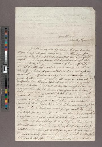 Edgeworth, Maria. Letter to Frances Dorothea (Robinson) Hoare