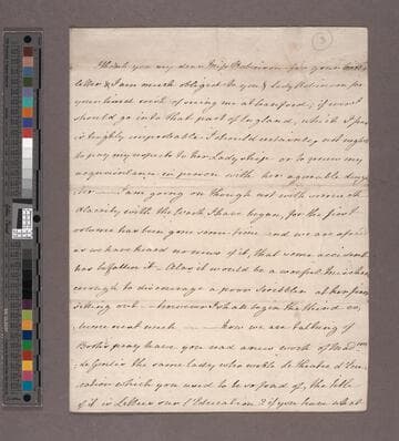 Edgeworth, Maria. Letter to Frances Dorothea (Robinson) Hoare