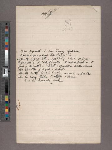 Edgeworth, Maria. Letter to Frances Dorothea (Robinson) Hoare