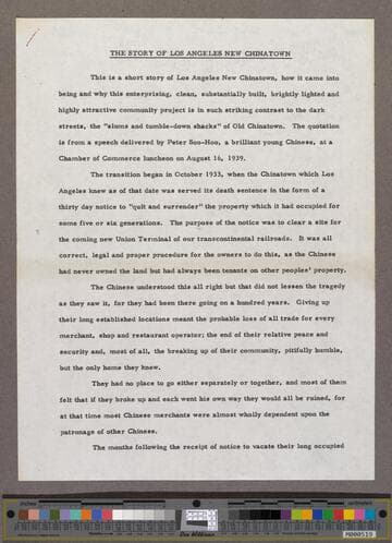 The Story of Los Angeles New Chinatown