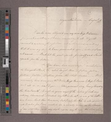 Edgeworth, Maria. Letter to Frances Dorothea (Robinson) Hoare