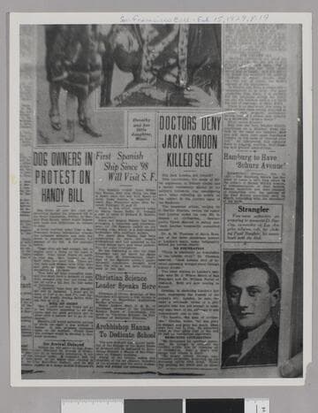 Doctors deny Jack London killed self