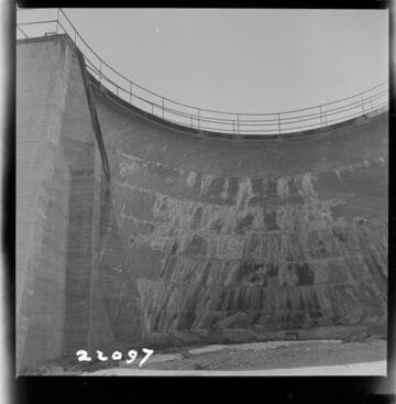 Big Creek, Florence Lake Dam - View of Intrados Arch #46