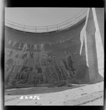 Big Creek, Florence Lake Dam - View of Intrados Arch #46