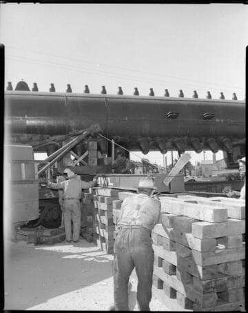 Boiler being transported for installation