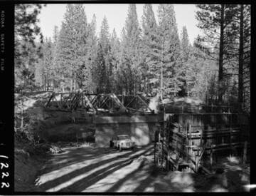 Big Creek - Mammoth Pool - Pony truss bridge installed