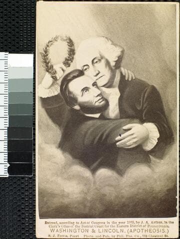 Washington and Lincoln. (Apotheosis.)