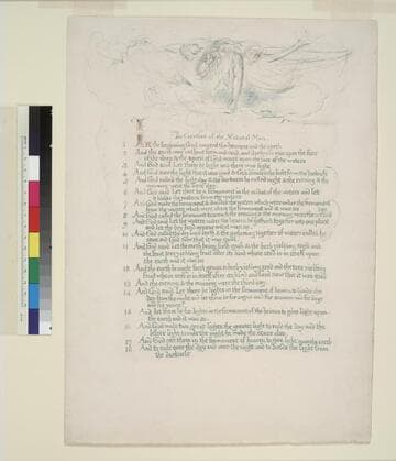 Illustrated manuscript of Genesis : God the Father in the act of Creation